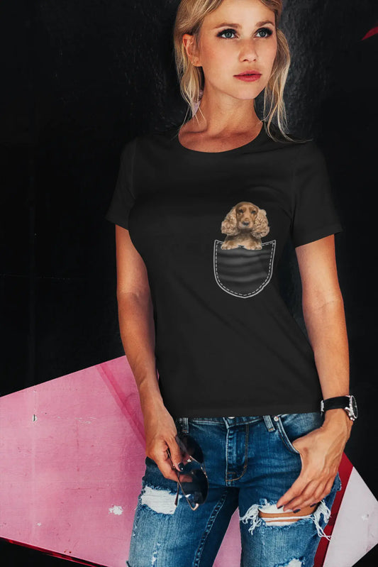 ULTRABASIC Damen T-Shirt Englischer Cocker Spaniel – süßer Hund in der Tasche