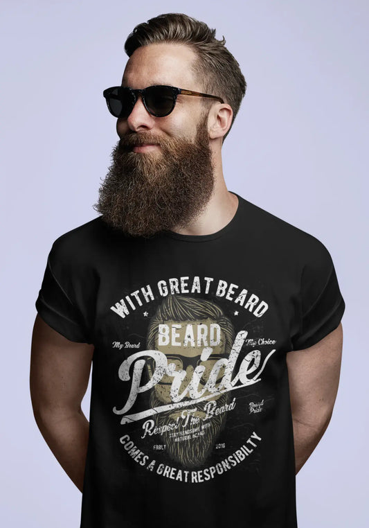 ULTRABASIC Herren-T-Shirt mit großem Bart bringt eine große Verantwortung mit sich – lustiges Pride-Shirt für Männer