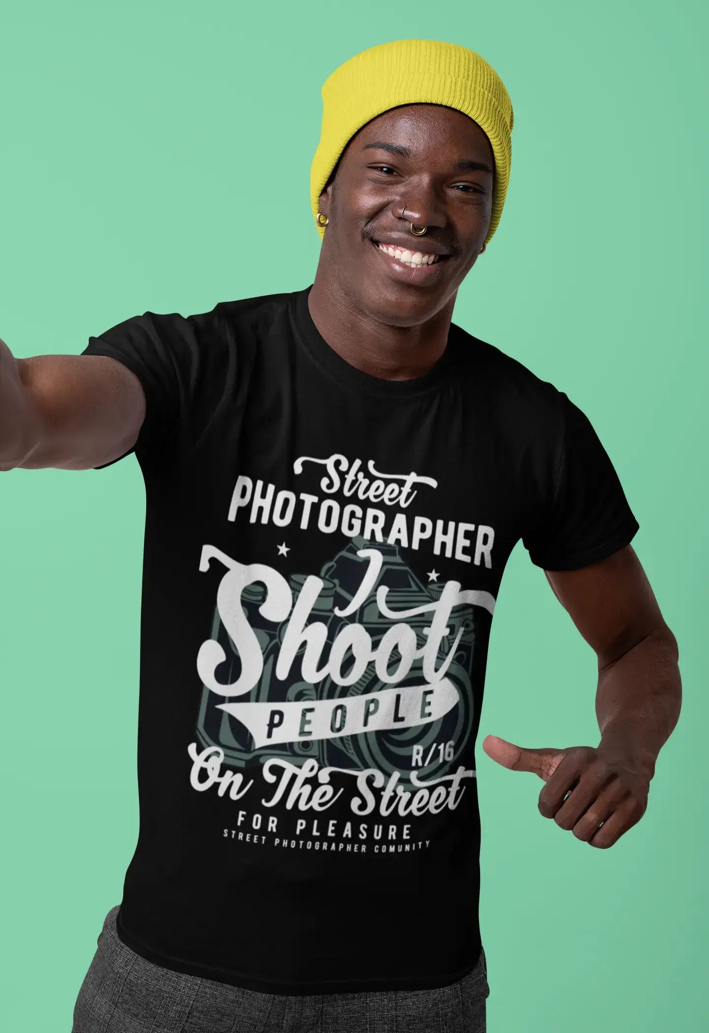 ULTRABASIC Herren-Grafik-T-Shirt Straßenfotograf – Fotografieren Sie Menschen auf der Straße