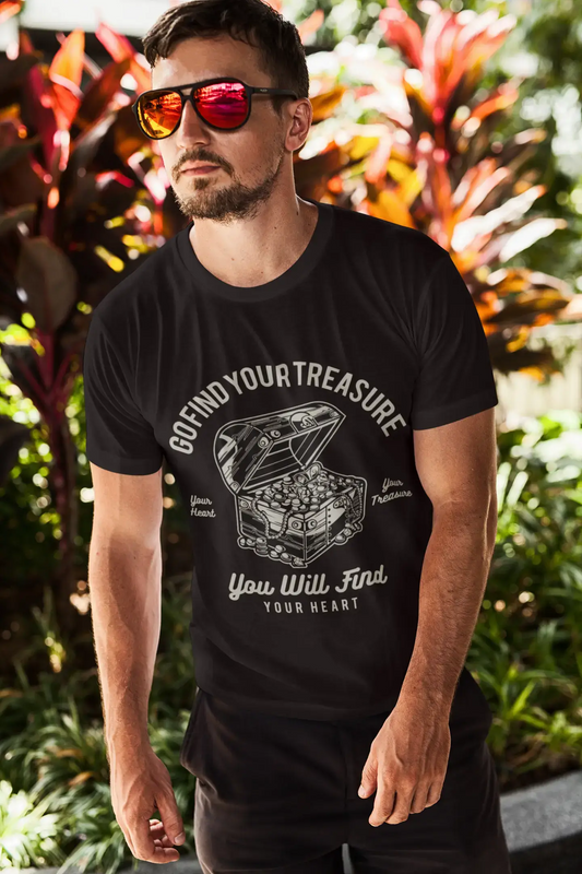 ULTRABASIC Herren-Grafik-T-Shirt Finden Sie Ihren Schatz – Sie werden Ihr Herz finden