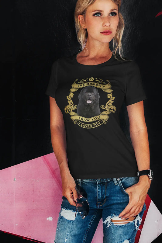 ULTRABASIC Damen Bio-T-Shirt Neufundländer – Moment I Saw You I Loved You Welpen-T-Shirt für Damen