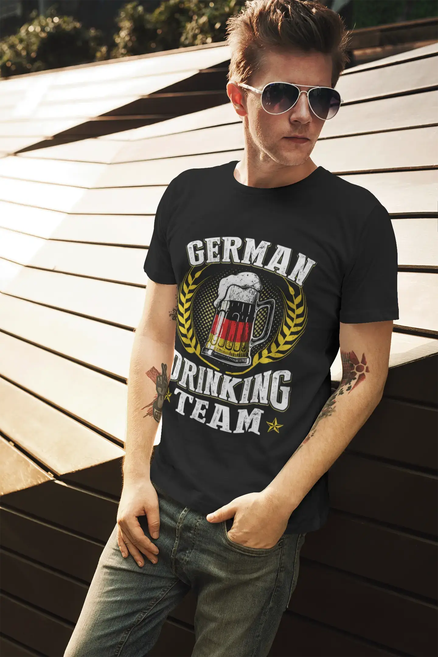 ULTRABASIC Herren T-Shirt German Drinking Team – Beer Lover Squad T-Shirt