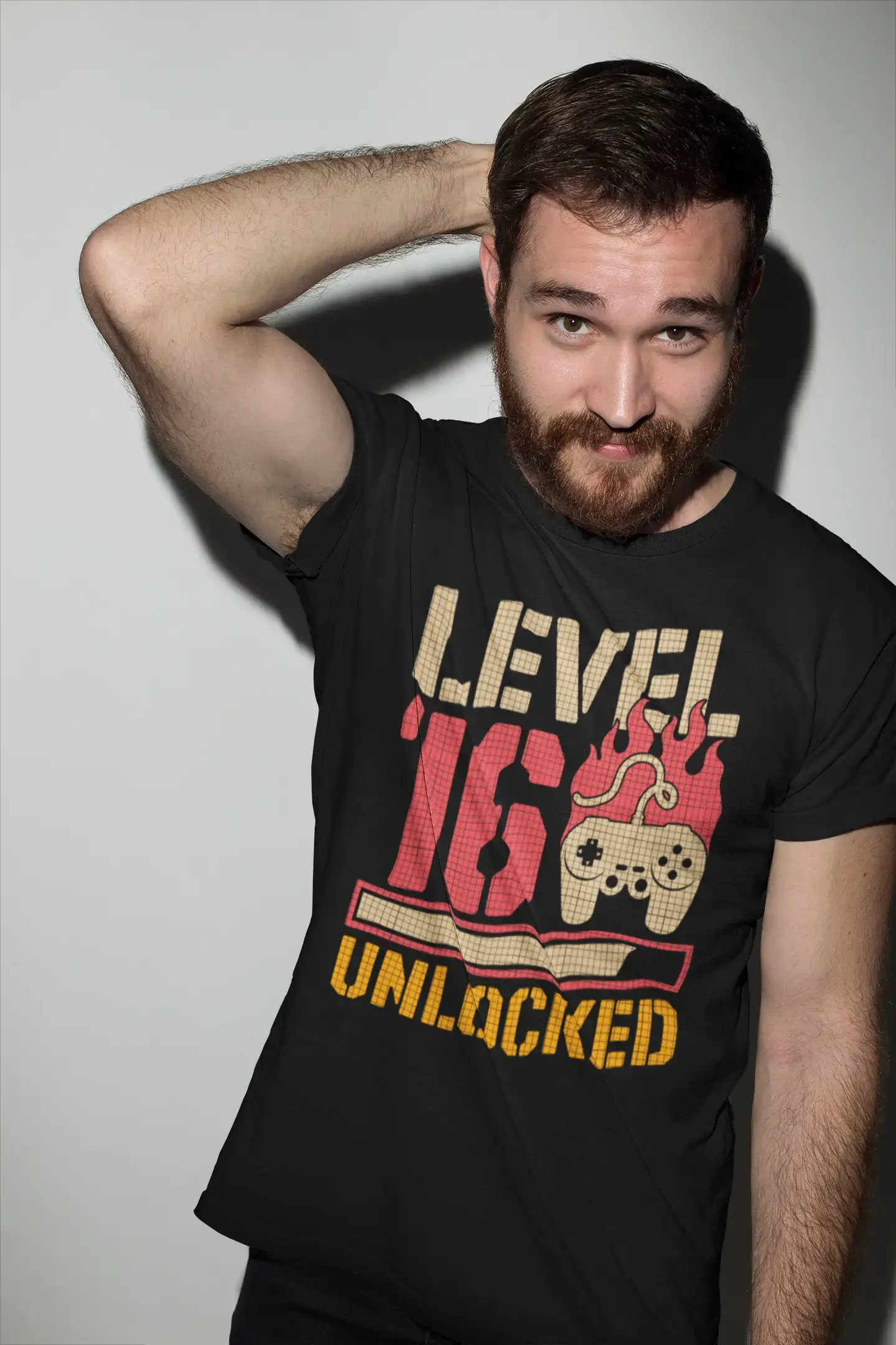 ULTRABASIC Men's Gaming T-Shirt Level 16 Unlocked - 16th Birthday Gift - Gamer Tee Shirt