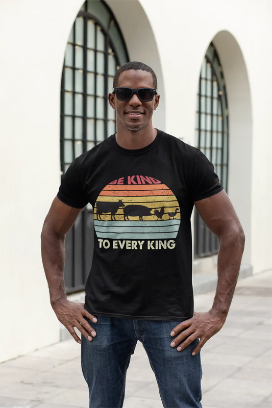 ULTRABASIC Herren-Grafik-T-Shirt Be Kind to Every King – Lustiges Retro-T-Shirt für Tierliebhaber
