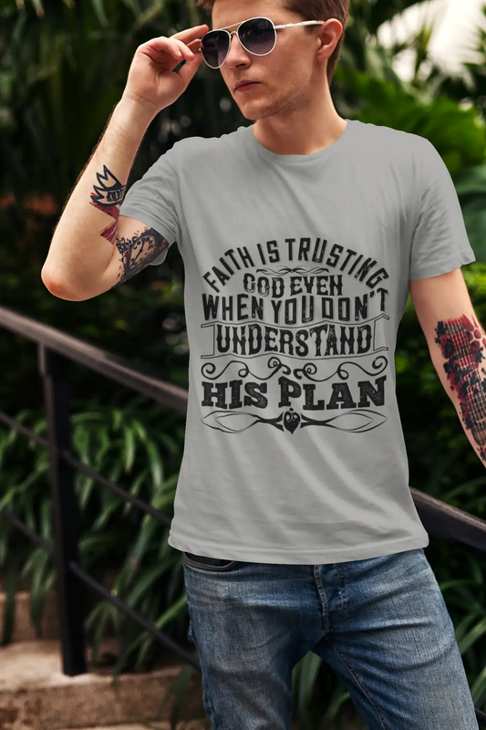 ULTRABASIC Herren T-Shirt Glaube vertraut Gott, auch wenn Sie seinen Plan nicht verstehen – muslimisches T-Shirt