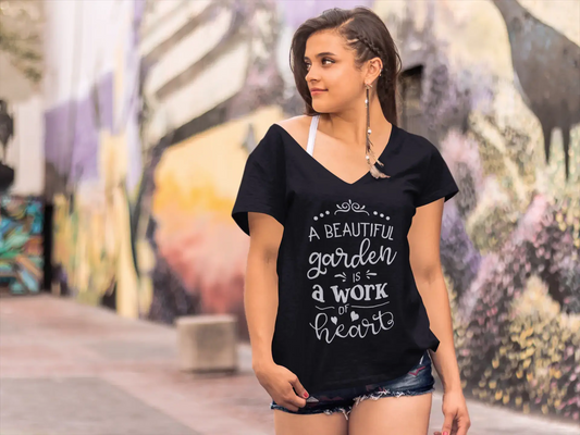 ULTRABASIC Damen-T-Shirt „A Beautiful Garden is a Work of Heart“ – lustige T-Shirt-Oberteile