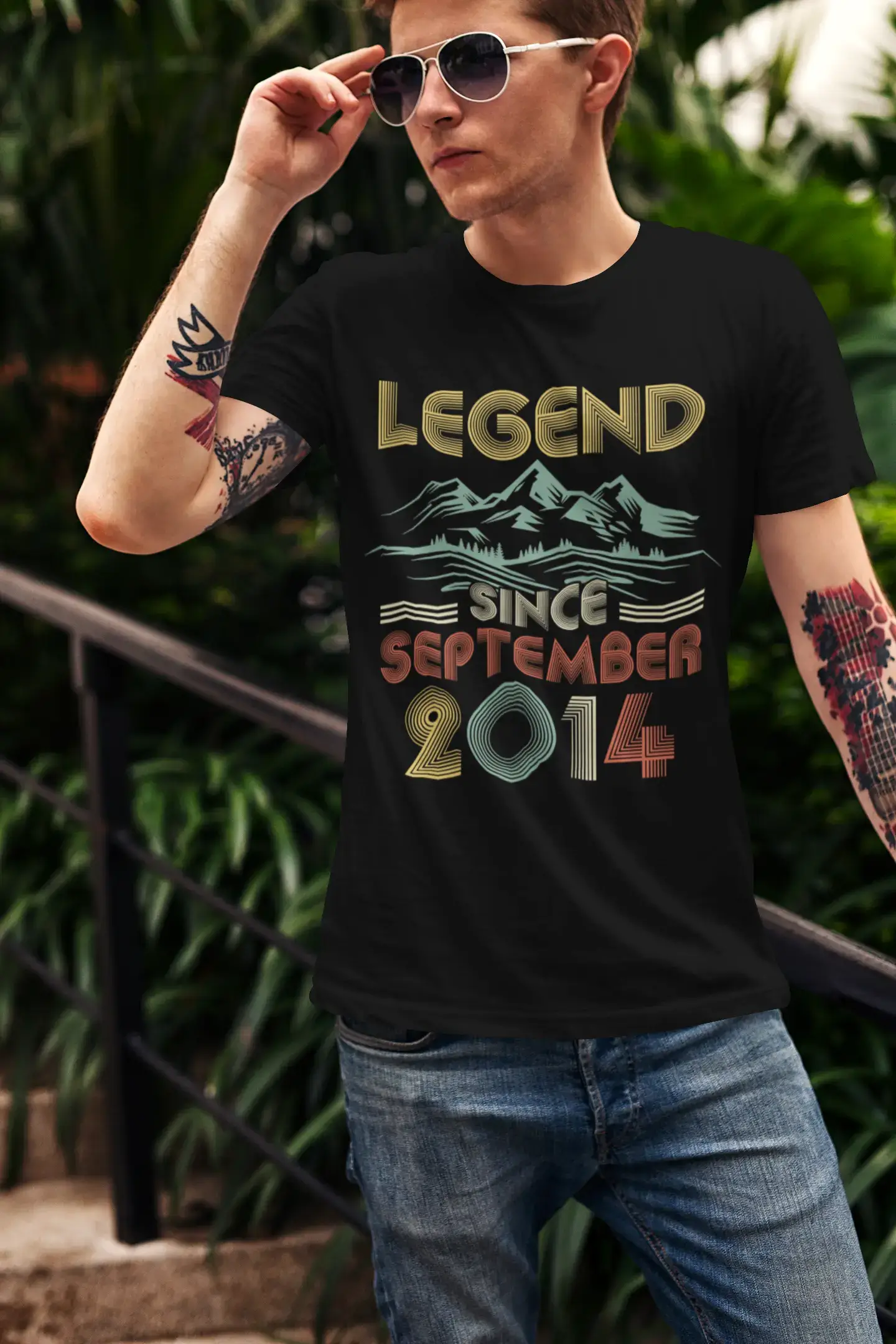 ULTRABASIC Herren-T-Shirt Legend seit September 2014 – Vintage-Geburtstags-T-Shirt