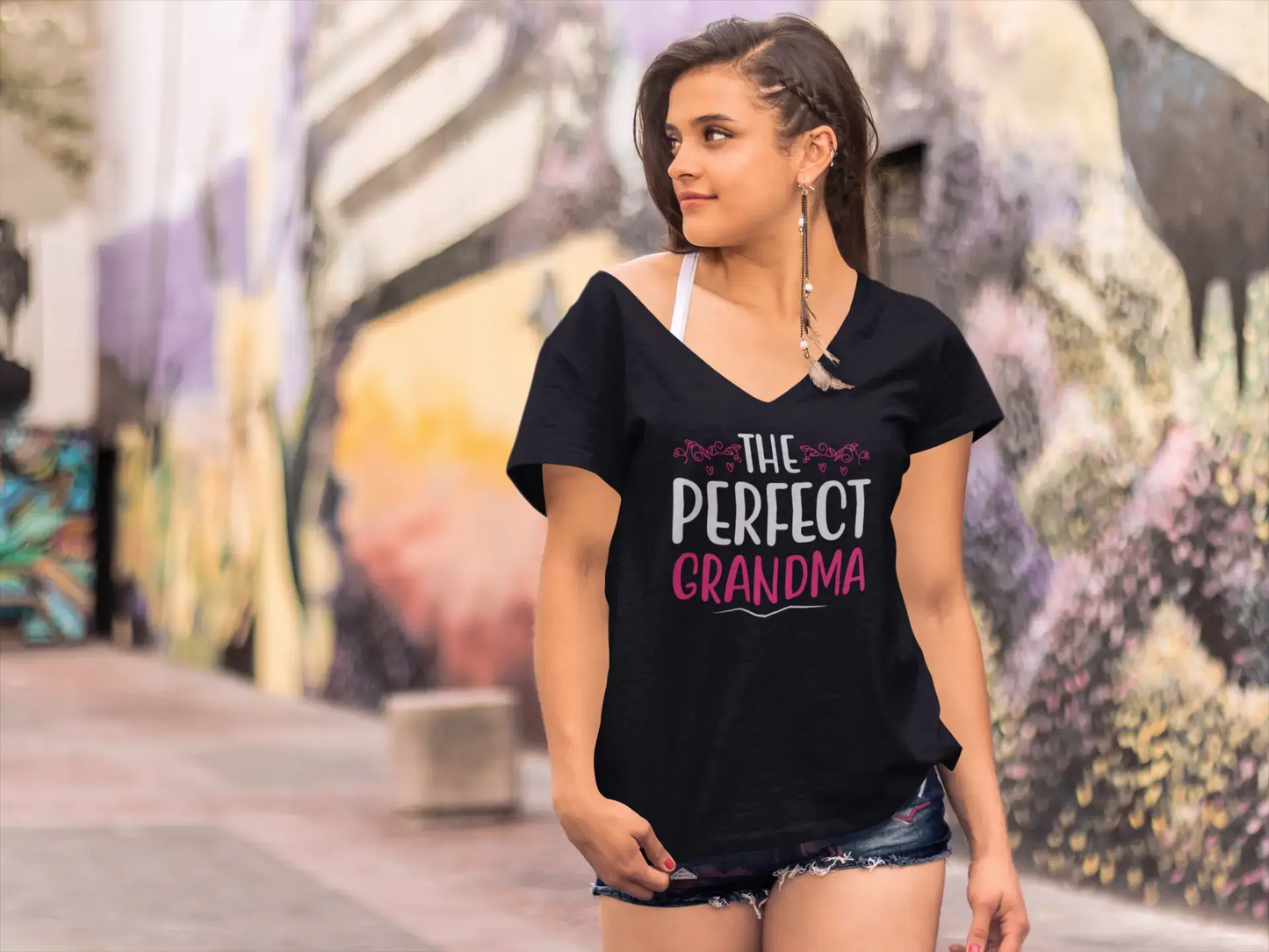 ULTRABASIC Women's T-Shirt The Perfect Grandma - Short Sleeve Tee Shirt Tops