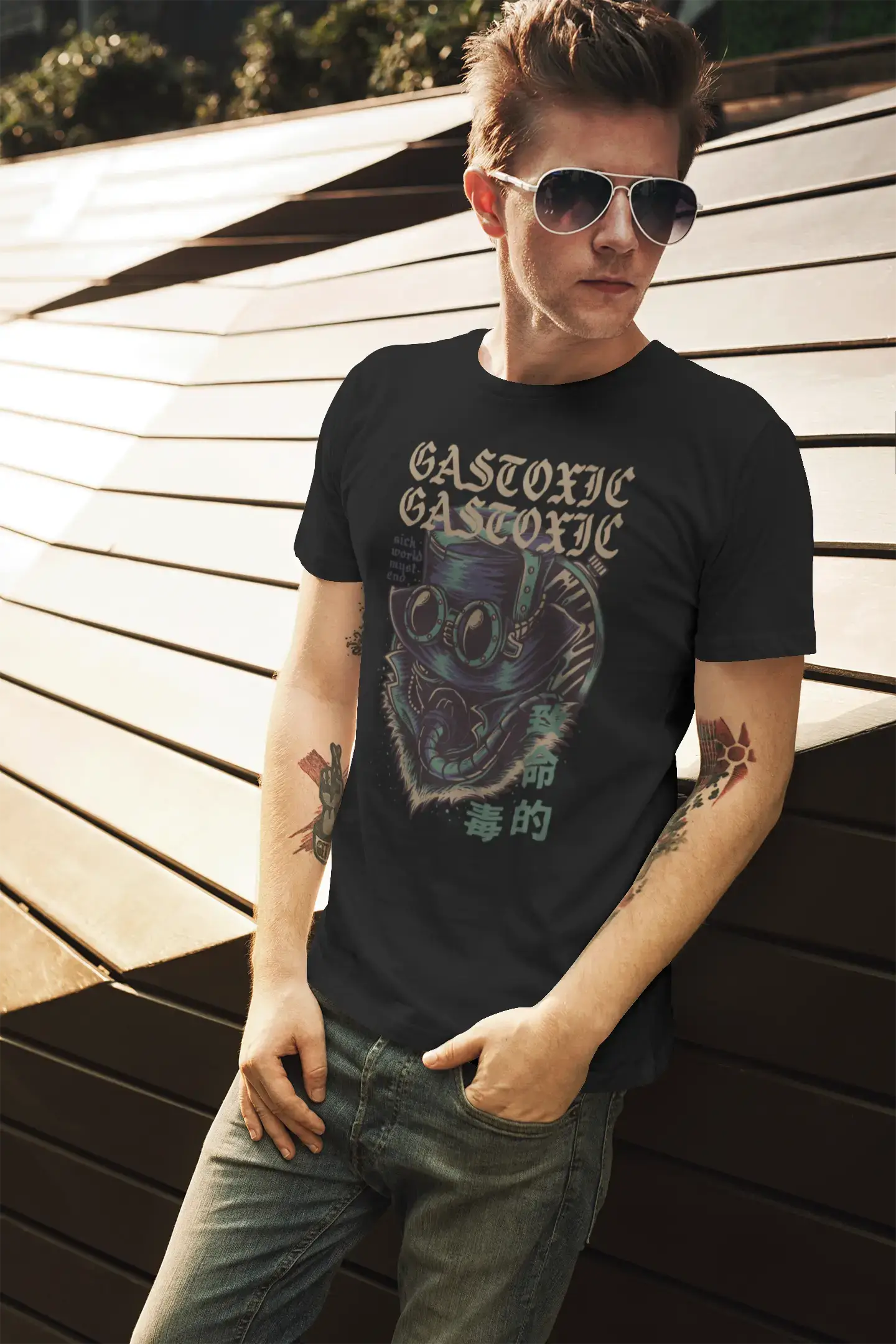 ULTRABASIC Men's Novelty T-Shirt Gastoxic Gastoxic - Scary Tee Shirt