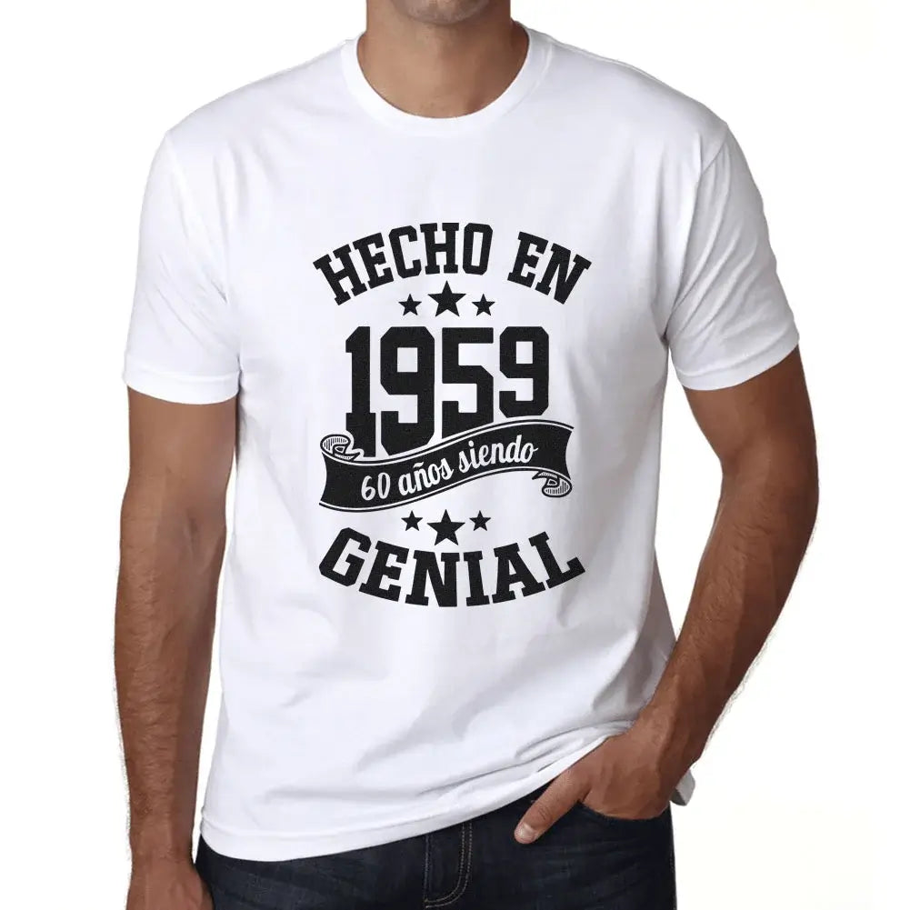 Men's Graphic T-Shirt Made in 1959 – Hecho En 1959 – 65th Birthday Anniversary 65 Year Old Gift 1959 Vintage Eco-Friendly Short Sleeve Novelty Tee