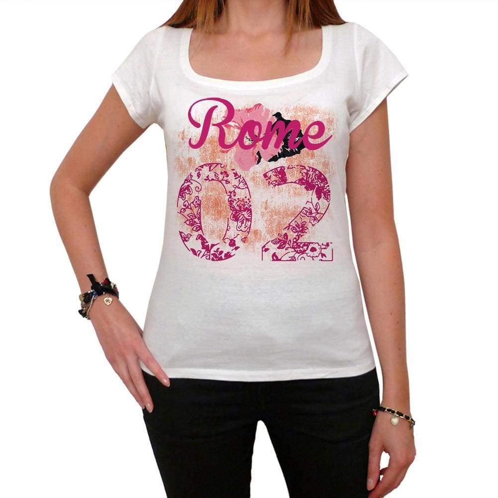 02, Rome, Women's Short Sleeve Round Neck T-shirt 00008 - ultrabasic-com