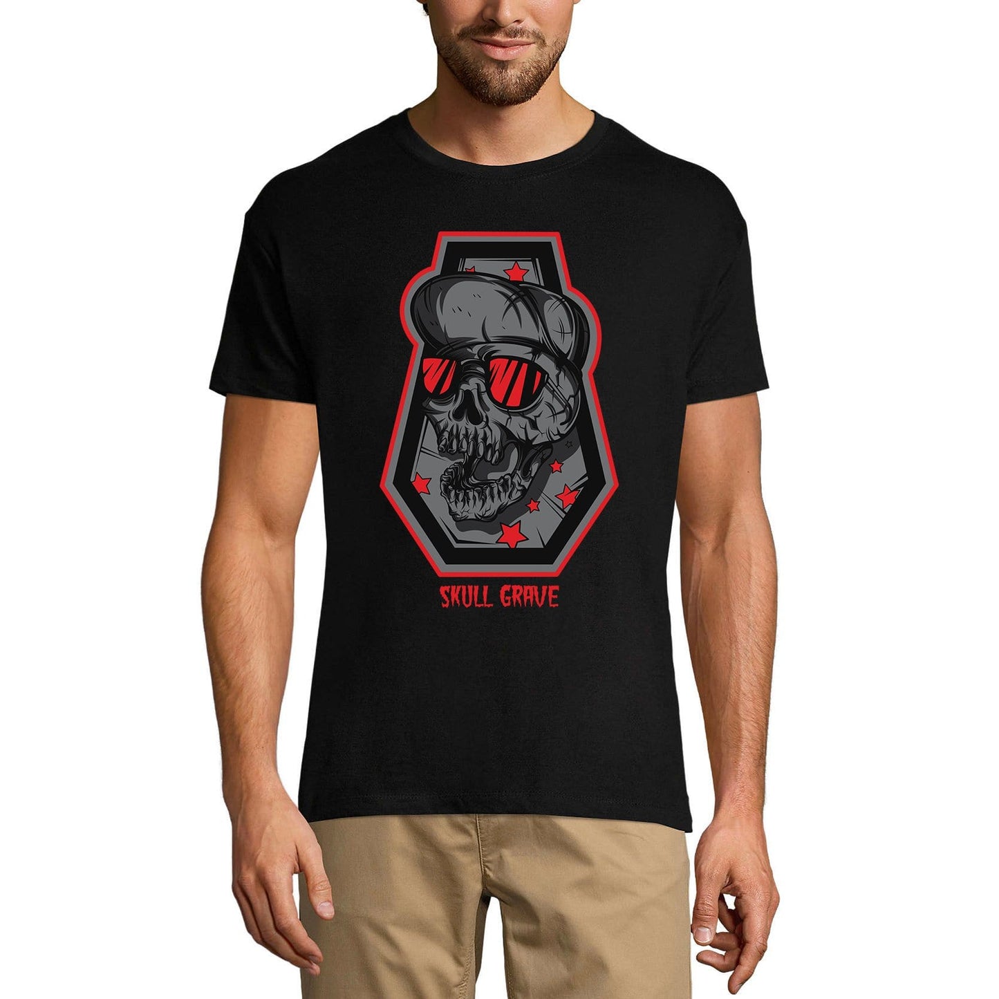 ULTRABASIC Herren-T-Shirt mit Totenkopf-Motiv, gruseliges Kurzarm-T-Shirt