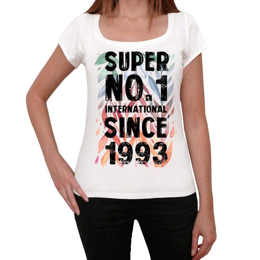 1993 Super No.1 Since 1993 Womens T-Shirt White Birthday Gift 00505 - White / Xs - Casual