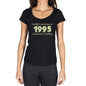 1995 Limited Edition Star Womens T-Shirt Black Birthday Gift 00383 - Black / Xs - Casual