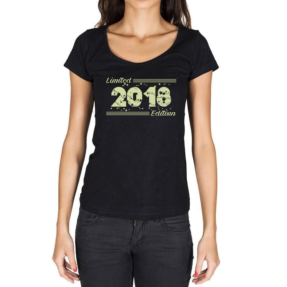 2018 Limited Edition Star Womens T-Shirt Black Birthday Gift 00383 - Black / Xs - Casual