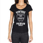 2023 Vintage Superior Black Womens Short Sleeve Round Neck T-Shirt 00091 - Black / Xs - Casual