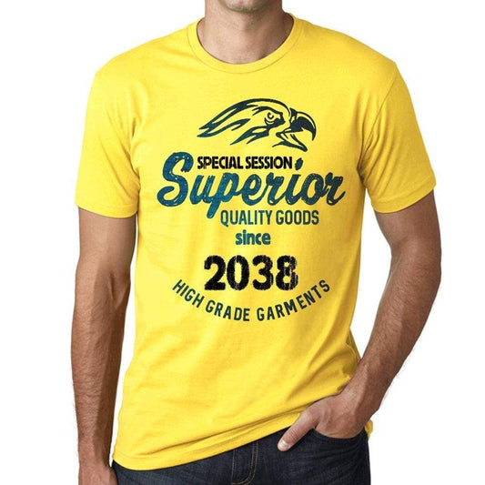 2038 Special Session Superior Since 2038 Mens T-Shirt Yellow Birthday Gift 00526 - Yellow / Xs - Casual