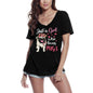 ULTRABASIC Damen-T-Shirt „Just a Girl Who Loves Pugs“ – süßes Mops-Tatze-Hundeliebhaber-T-Shirt für Damen