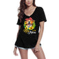 ULTRABASIC Damen T-Shirt Pittie Mom Sunflower – Lustiges Pitbull-Hundeliebhaber-T-Shirt für Damen
