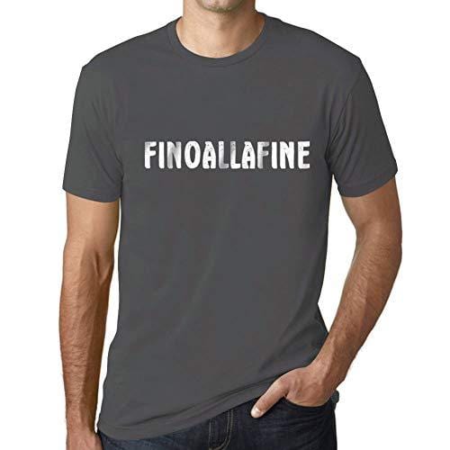 Ultrabasic - Herren T-Shirt Graphique Finoallafine Gris Souris