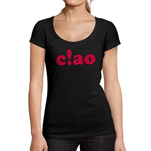 Ultrabasic - T-Shirt für Damen mit rundem Dekolleté Ciao Noir Profond
