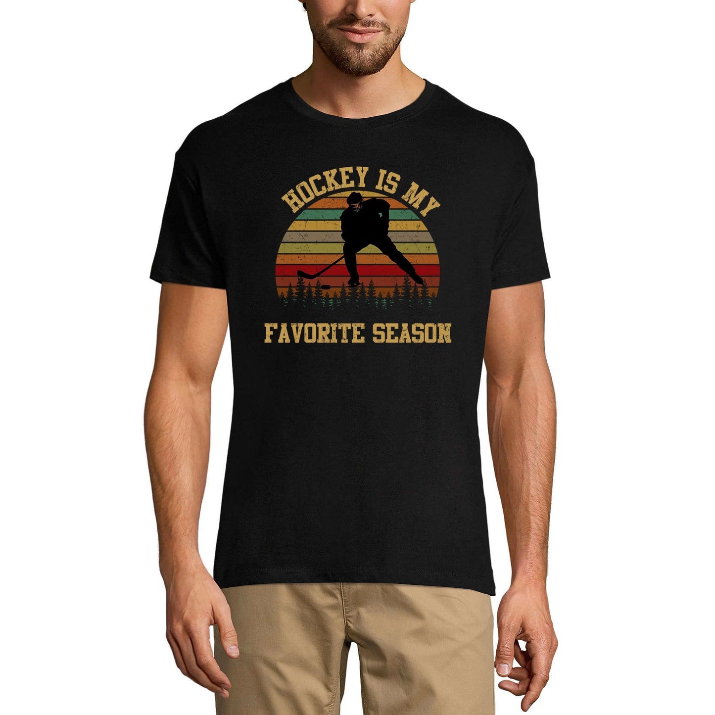 ULTRABASIC Herren-T-Shirt „Hockey is My Favorite Season“ – Retro-Sport-T-Shirt