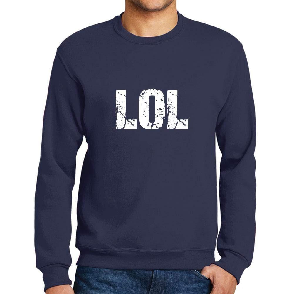 Ultrabasic Homme Imprimé Graphique Sweat-Shirt Popular Words LOL French Marine