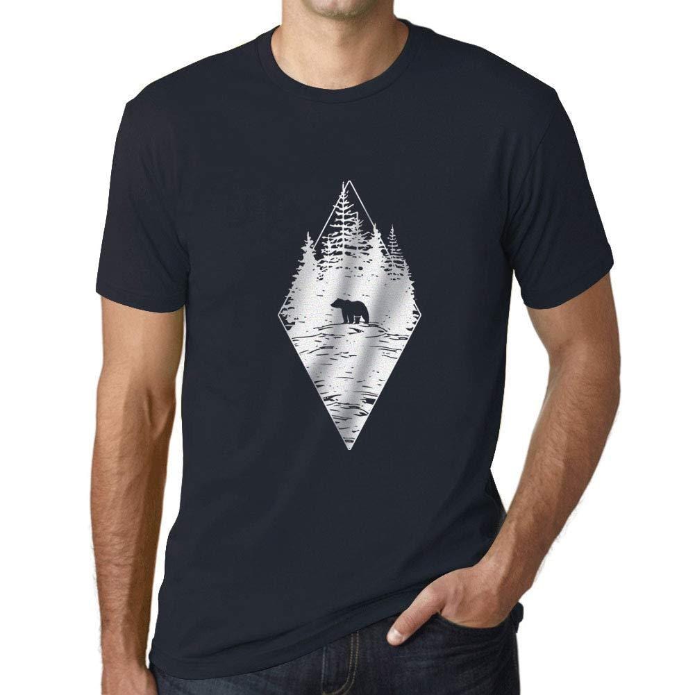 Ultrabasic - Homme T-Shirt Graphique Ours de la Forêt Marine