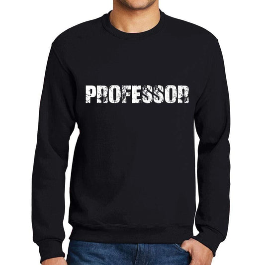 Ultrabasic Homme Imprimé Graphique Sweat-Shirt Popular Words Professor Noir Profond