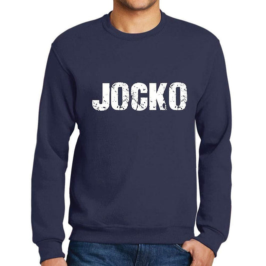 Ultrabasic Homme Imprimé Graphique Sweat-Shirt Popular Words Jocko French Marine
