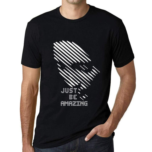 Ultrabasic - Herren T-Shirt Graphique Just be Amazing Noir Profond