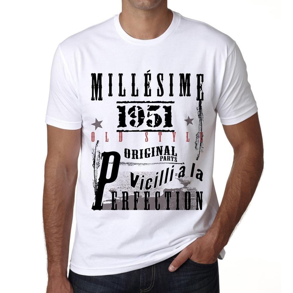 1951,Cadeaux,Anniversaire,Manches Courtes,Blanc,Homme T-Shirt