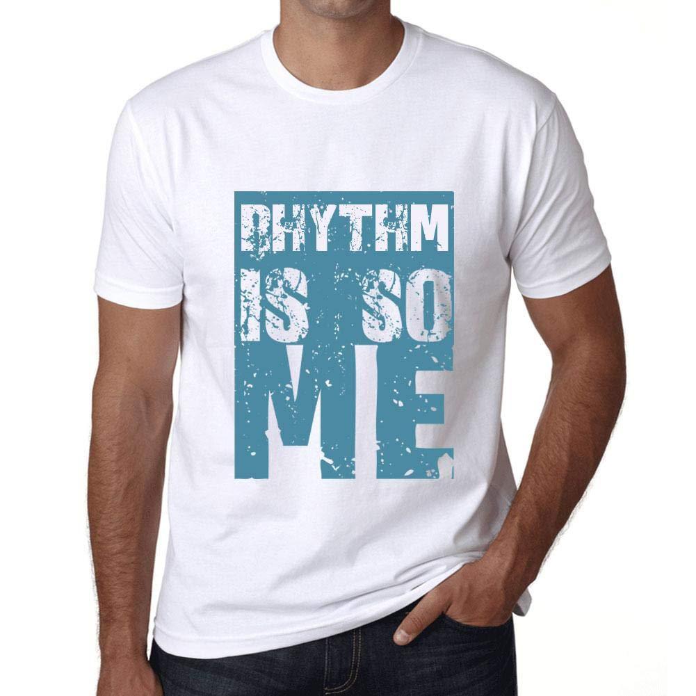 Herren T-Shirt Graphique Rhythm is So Me Blanc