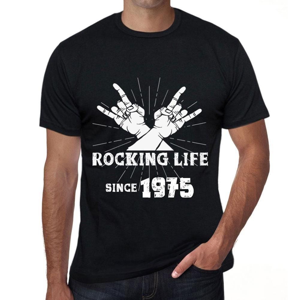 Homme Tee Vintage T-Shirt Rocking Life Since 1975