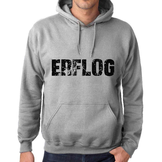 Ultrabasic Homme Femme Unisex Sweat à Capuche Hoodie Popular Words ERFLOG Gris Chiné