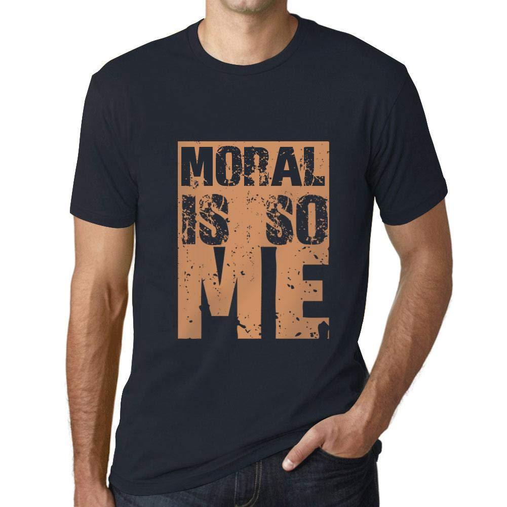 Herren T-Shirt Graphique Moral is So Me Marine