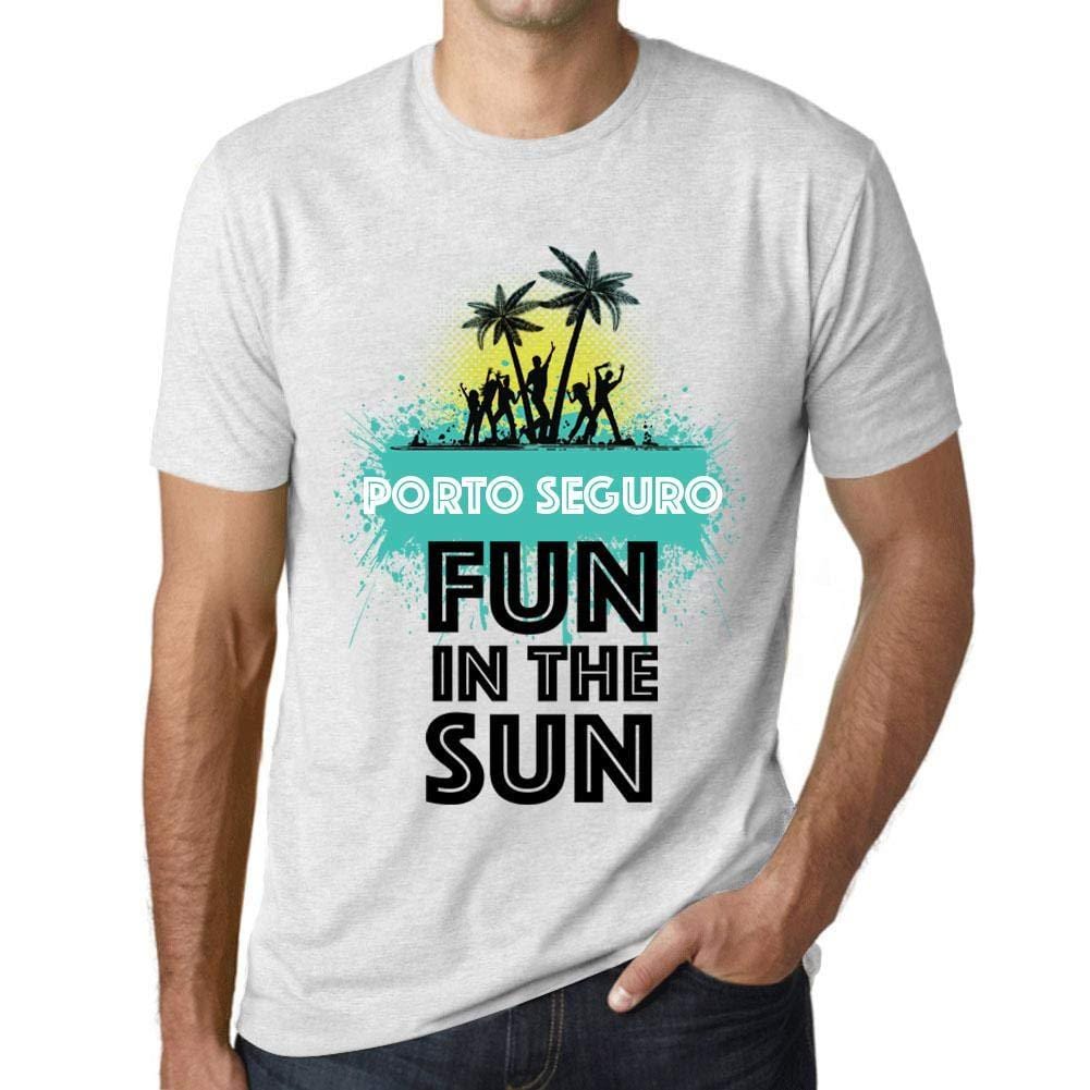 Homme T Shirt Graphique Imprimé Vintage Tee Summer Dance Porto SEGURO Blanc Chiné