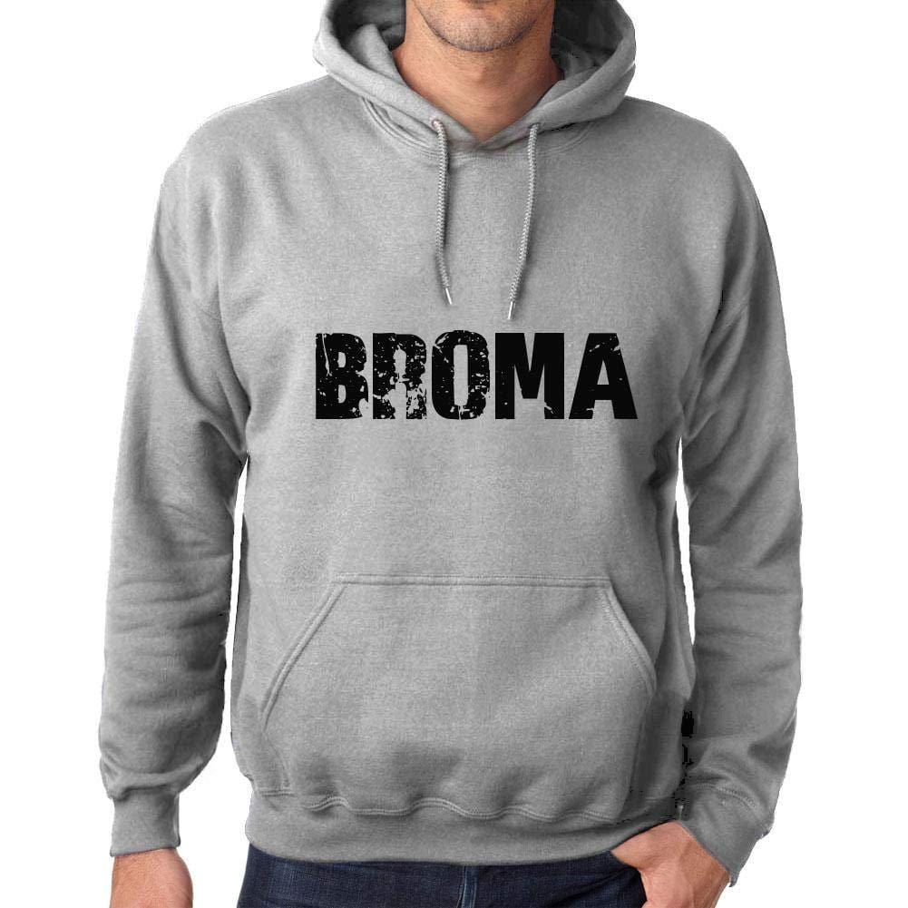 Ultrabasic Homme Femme Unisex Sweat à Capuche Hoodie Popular Words Broma Gris Chiné