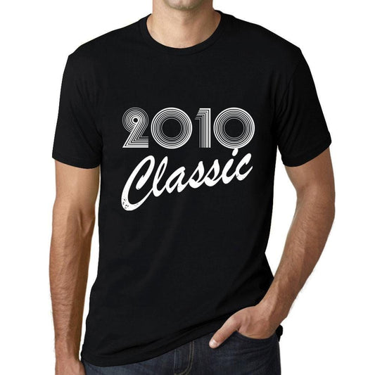 Ultrabasic - Homme T-Shirt Graphique Years Lines Classic 2010 Noir Profond