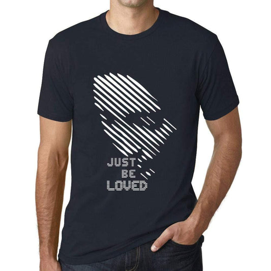 Ultrabasic - Herren T-Shirt Graphique Just be Loved Marine