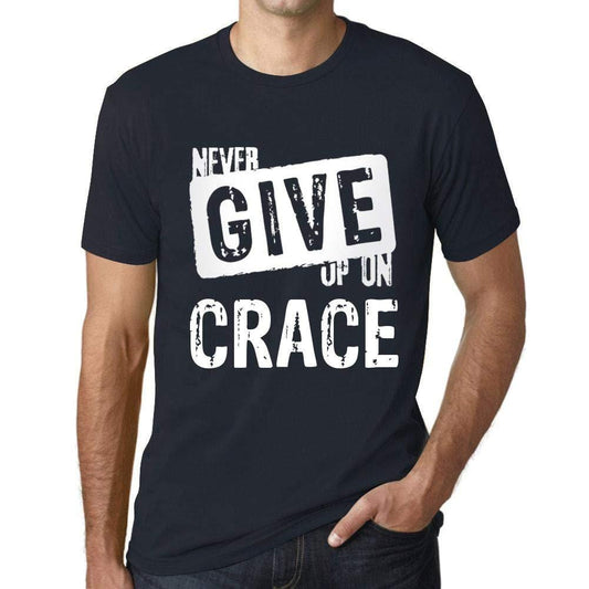 Ultrabasic Homme T-Shirt Graphique Never Give Up on CRACE Marine