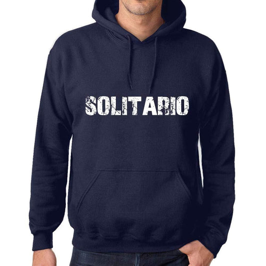 Ultrabasic Homme Femme Unisex Sweat à Capuche Hoodie Popular Words Solitario French Marine