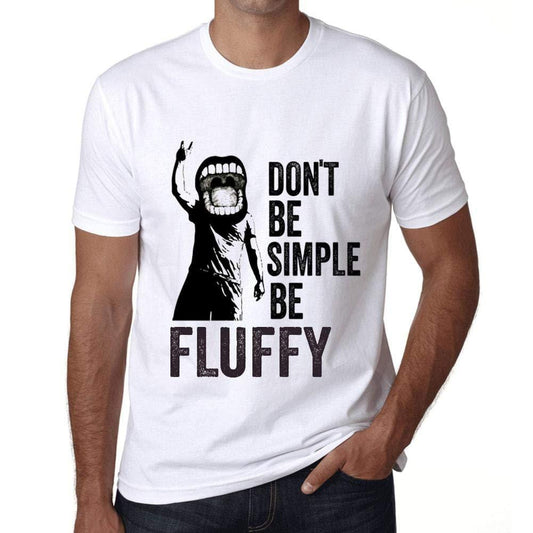 Ultrabasic Homme T-Shirt Graphique Don't Be Simple Be Fluffy Weiß