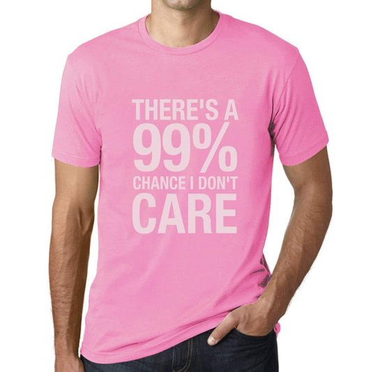 Ultrabasic Homme T-Shirt Graphique There's a Chance I Don't Care Rose Orchidée