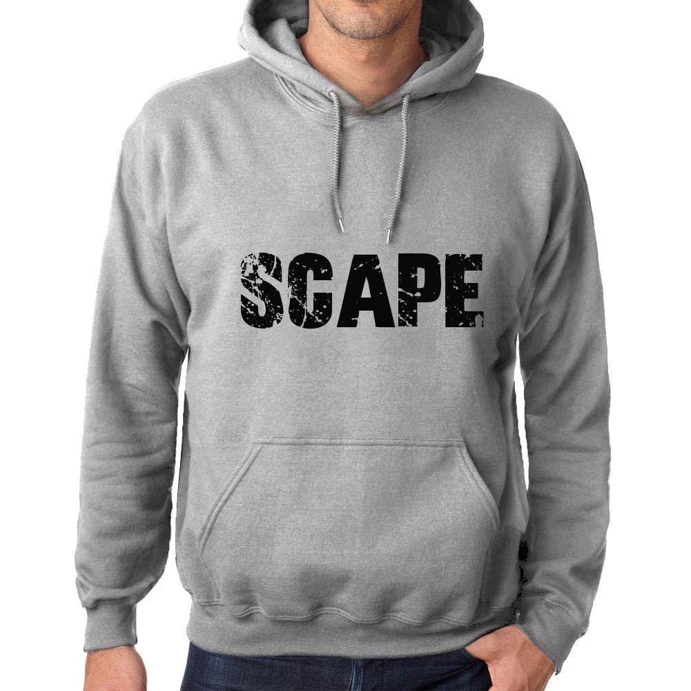 Ultrabasic Homme Femme Unisex Sweat à Capuche Hoodie Popular Words Scape Gris Chiné