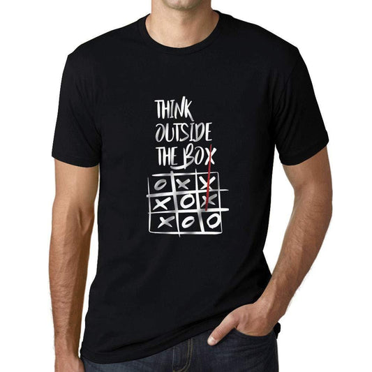 Ultrabasic - Homme T-Shirt Graphique Think Outside The Box Noir Profond