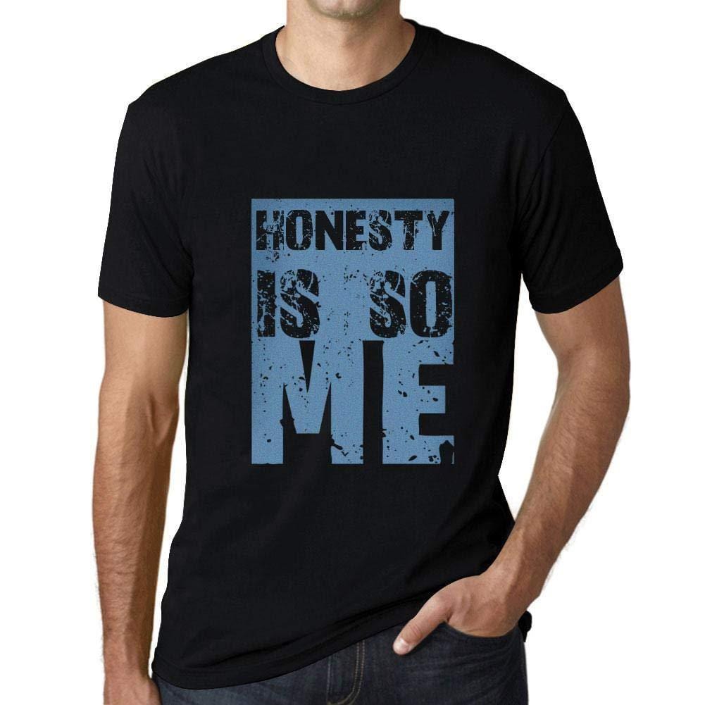 Herren T-Shirt Graphique Honesty is So Me Noir Profond