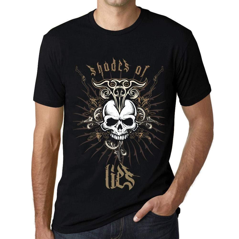 Ultrabasic - Homme T-Shirt Graphique Shades of Lies Noir Profond