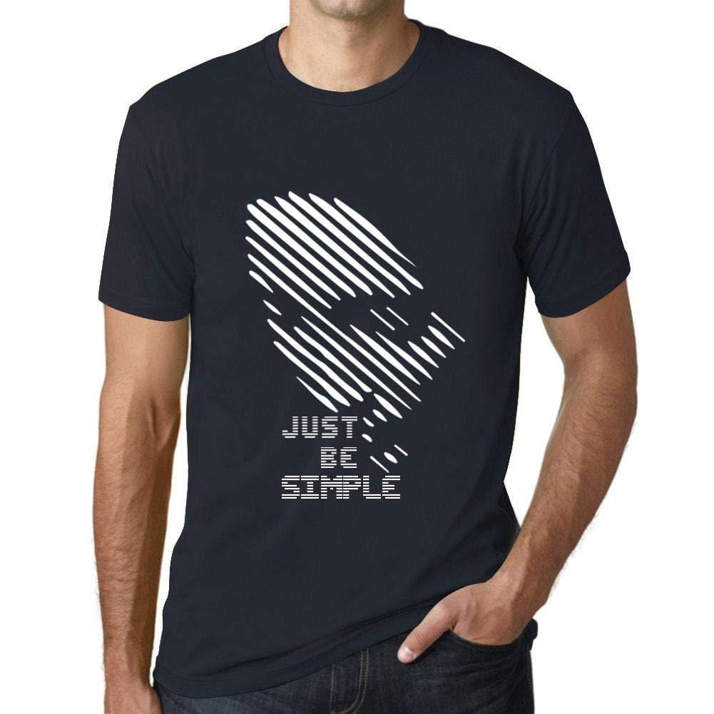 Ultrabasic - Herren T-Shirt Graphique Just be Simple Marine