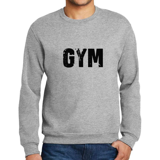 Ultrabasic Homme Imprimé Graphique Sweat-Shirt Popular Words Gym Gris Chiné